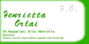 henrietta orlai business card